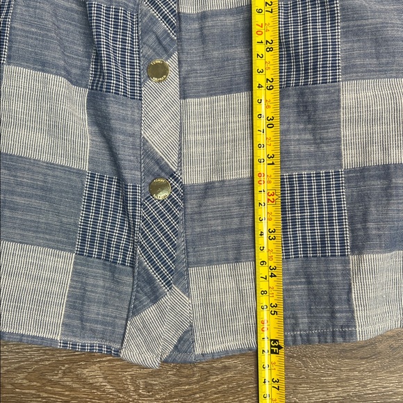 Tommy Hilfiger Sleeveless Shirt Dress Blue Patchwork Plaid Tie Waist Size 2 - Picture 11 of 11